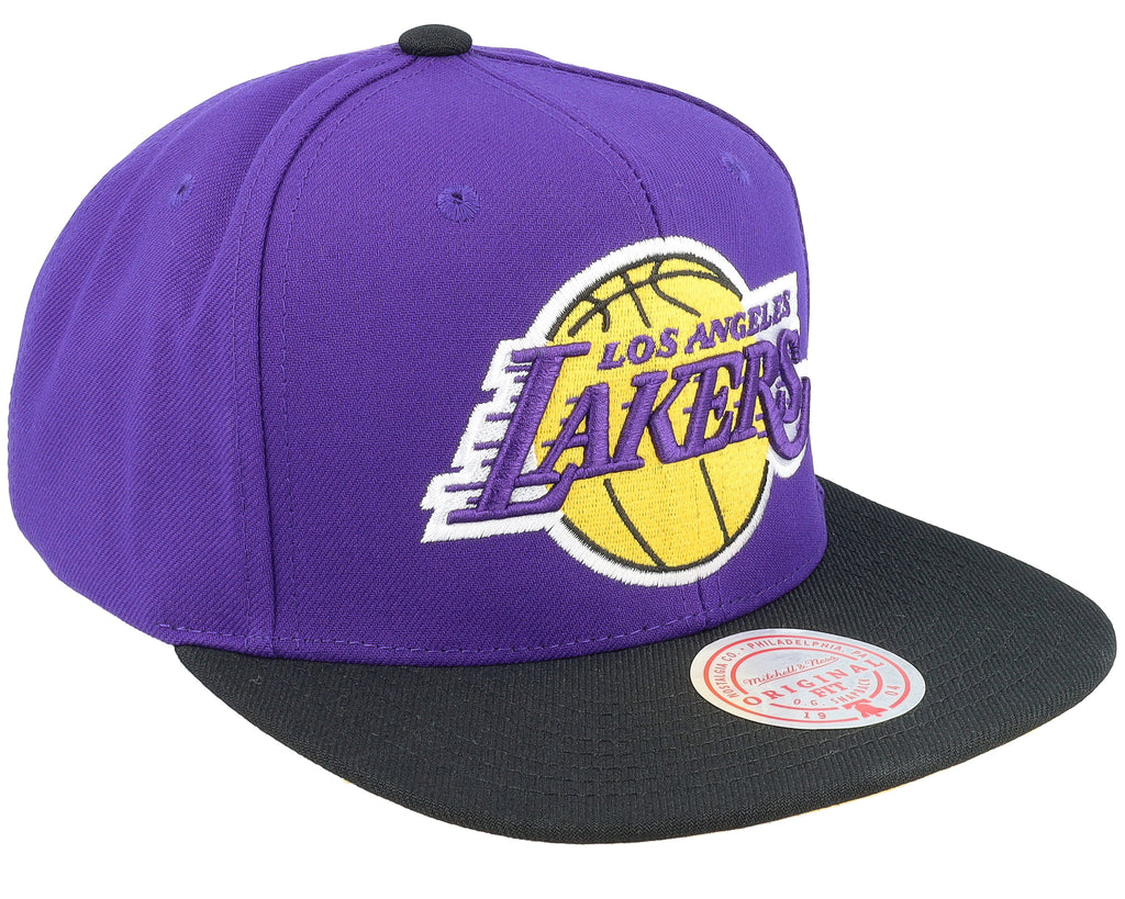 MENS MITCHELL & NESS NBA CORE BASIC SNAPBACK LAKERS - PURPLE-BLACK