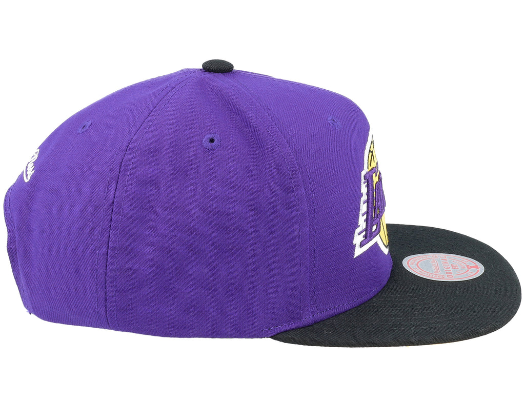 MENS MITCHELL & NESS NBA CORE BASIC SNAPBACK LAKERS - PURPLE-BLACK