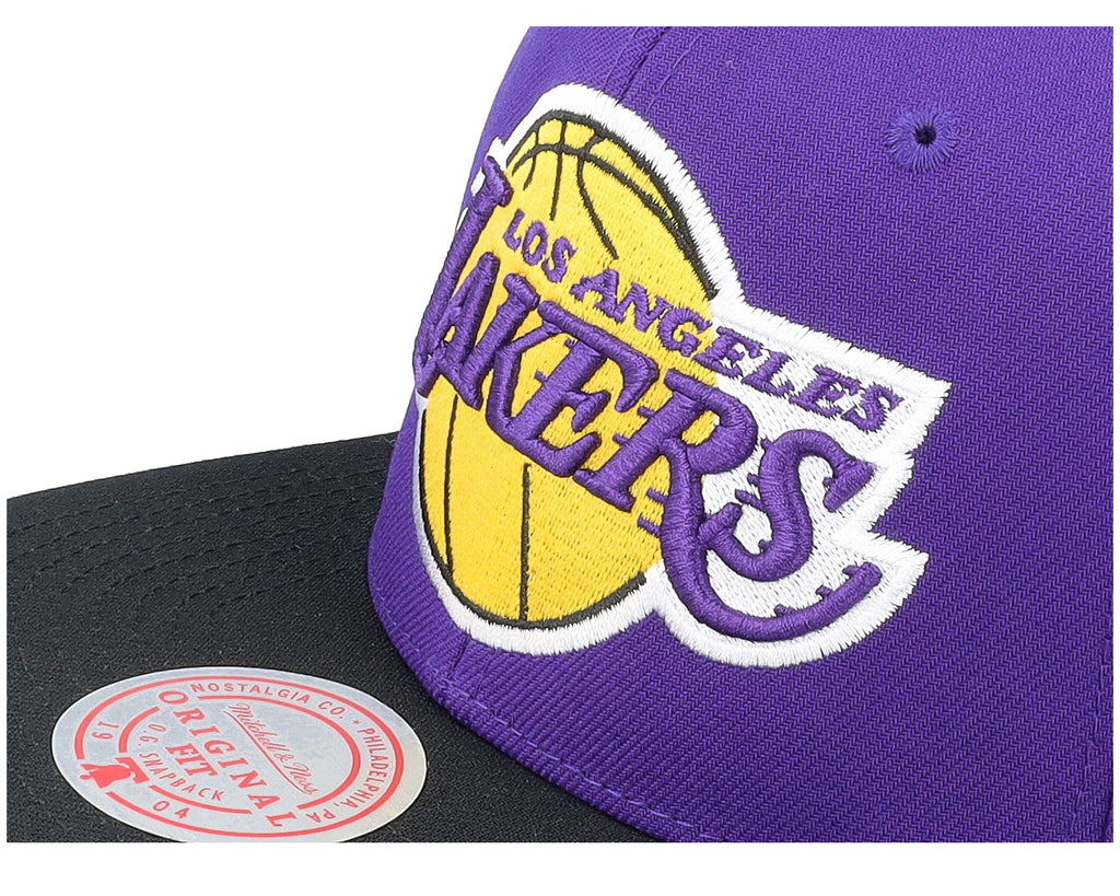 MENS MITCHELL & NESS NBA CORE BASIC SNAPBACK LAKERS - PURPLE-BLACK