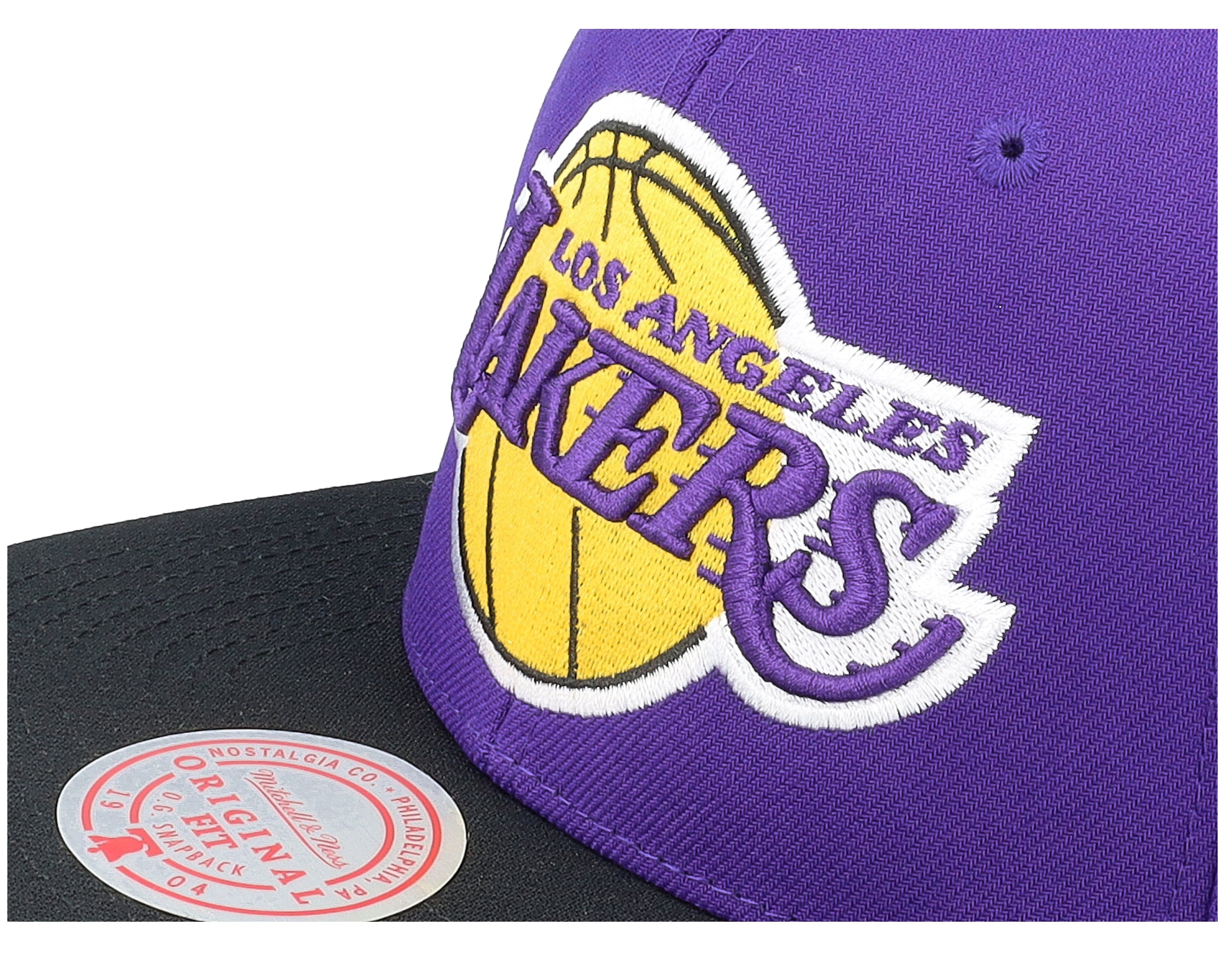 MENS MITCHELL & NESS NBA CORE BASIC SNAPBACK LAKERS - PURPLE-BLACK