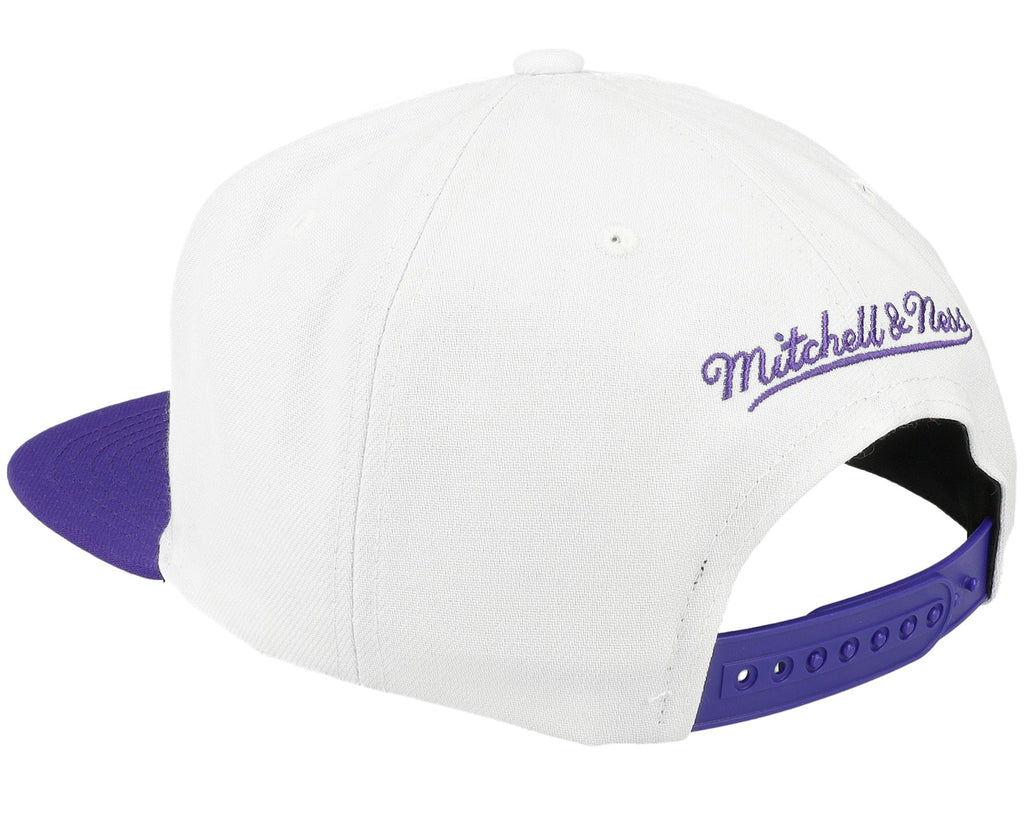 MENS MITCHELL & NESS NBA CORE BASIC SNAPBACK LAKERS - WHITE-PURPLE