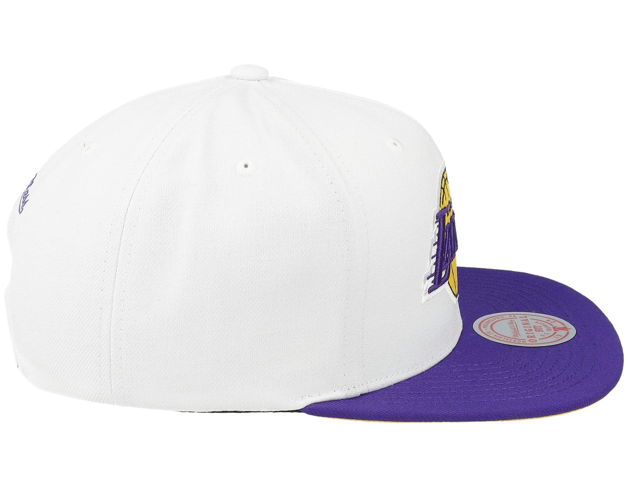 MENS MITCHELL & NESS NBA CORE BASIC SNAPBACK LAKERS - WHITE-PURPLE