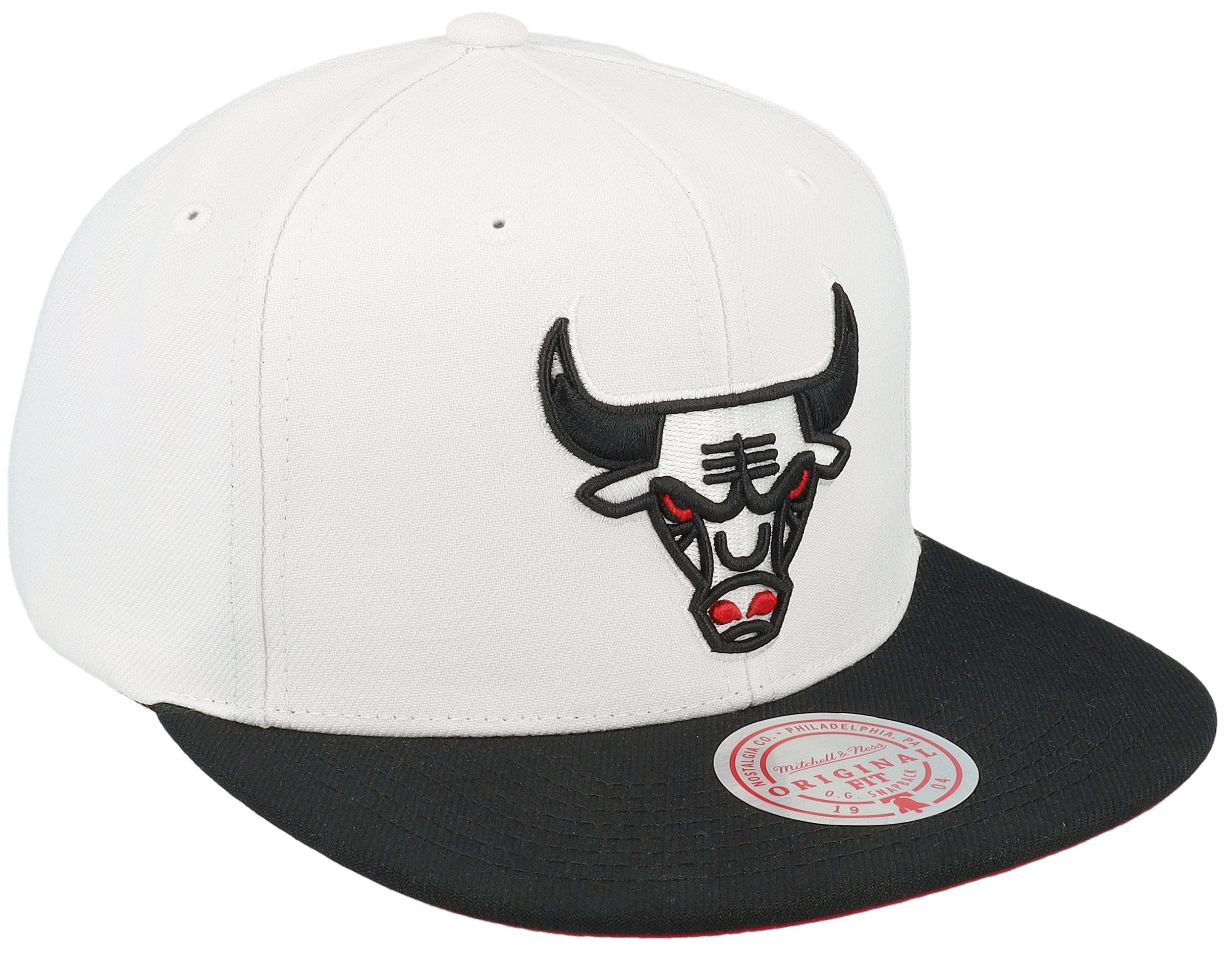 MENS MITCHELL & NESS NBA CORE BASIC SNAPBACK HWC BULLS - WHITE-BLACK