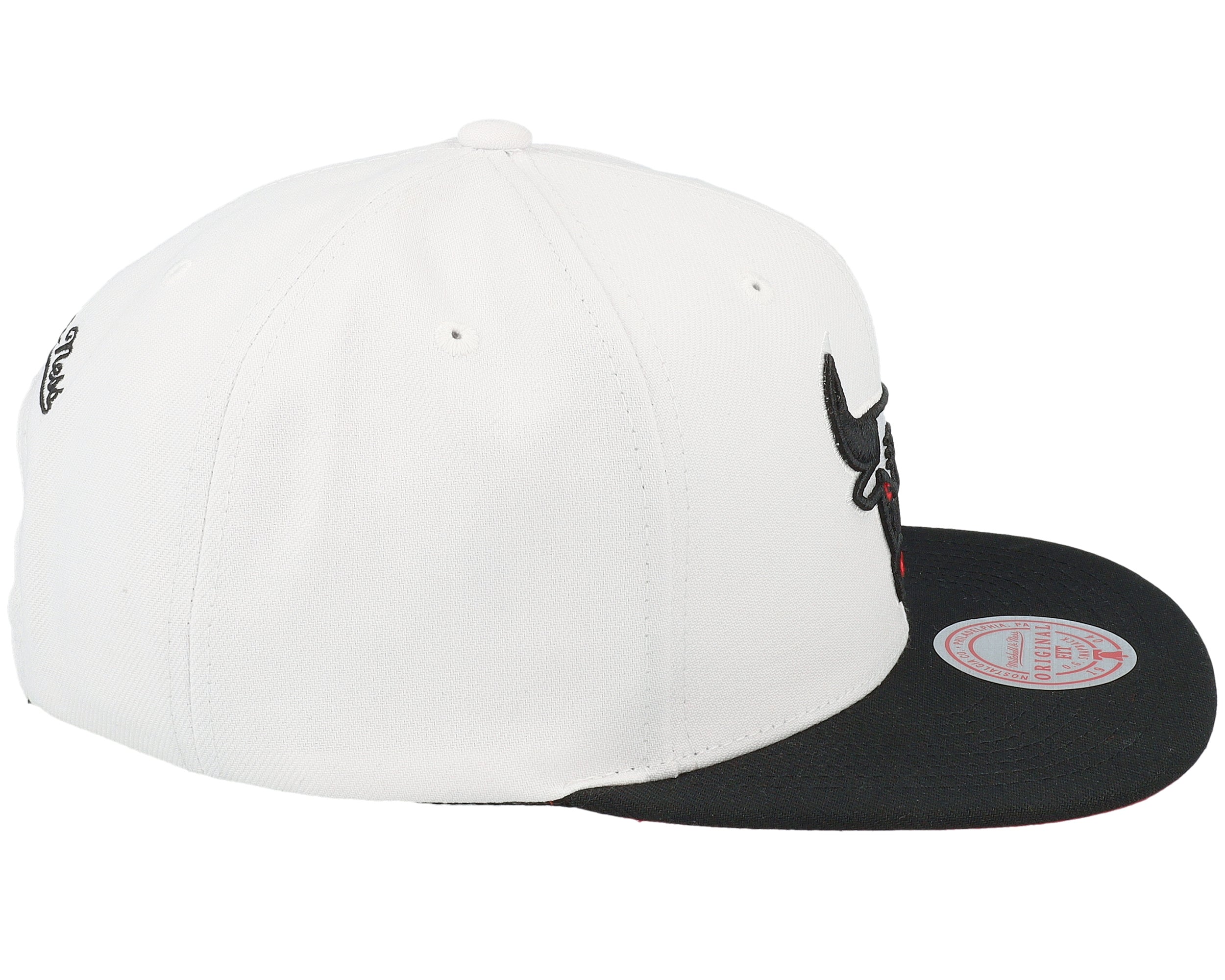 MENS MITCHELL & NESS NBA CORE BASIC SNAPBACK HWC BULLS - WHITE-BLACK