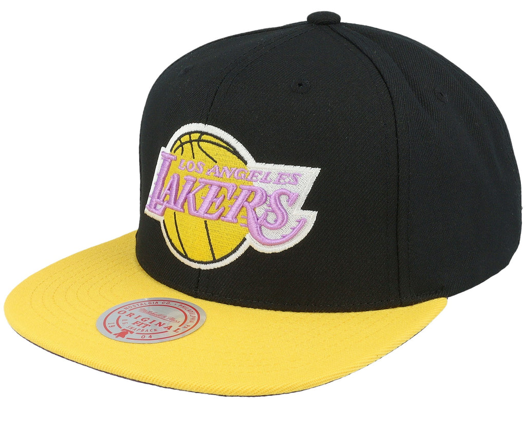 MENS MITCHELL & NESS NBA CORE BASIC SNAPBACK HWC LAKERS - BLACK-GOLD