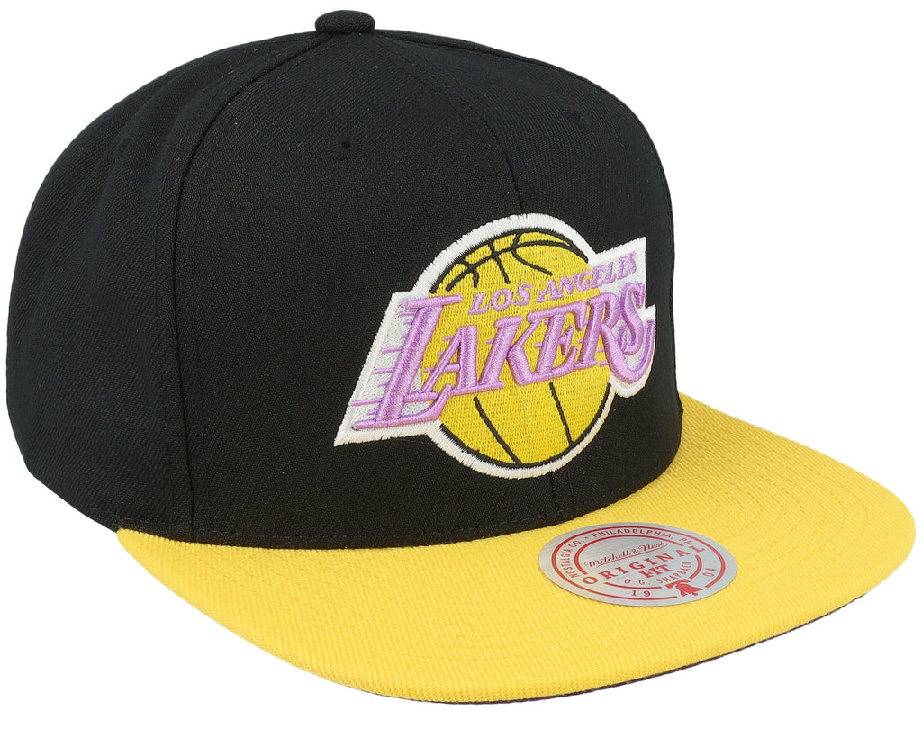 MENS MITCHELL & NESS NBA CORE BASIC SNAPBACK HWC LAKERS - BLACK-GOLD