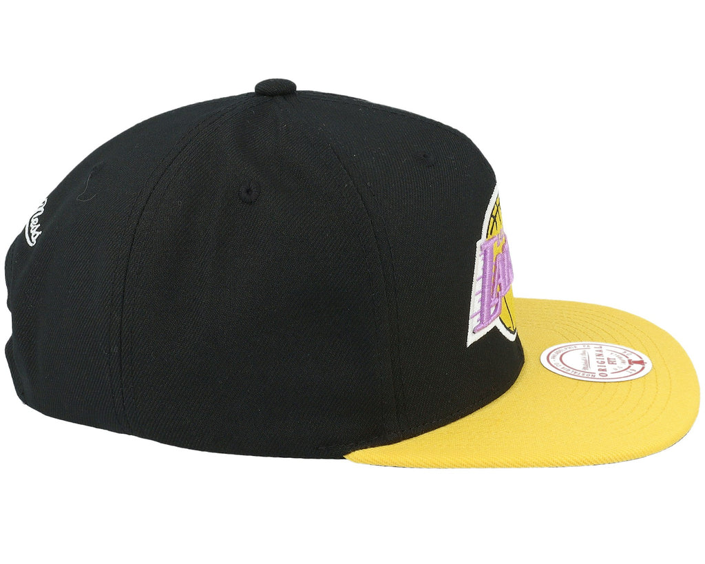 MENS MITCHELL & NESS NBA CORE BASIC SNAPBACK HWC LAKERS - BLACK-GOLD