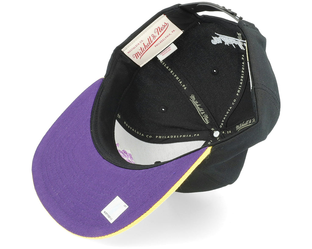 MENS MITCHELL & NESS NBA CORE BASIC SNAPBACK HWC LAKERS - BLACK-GOLD