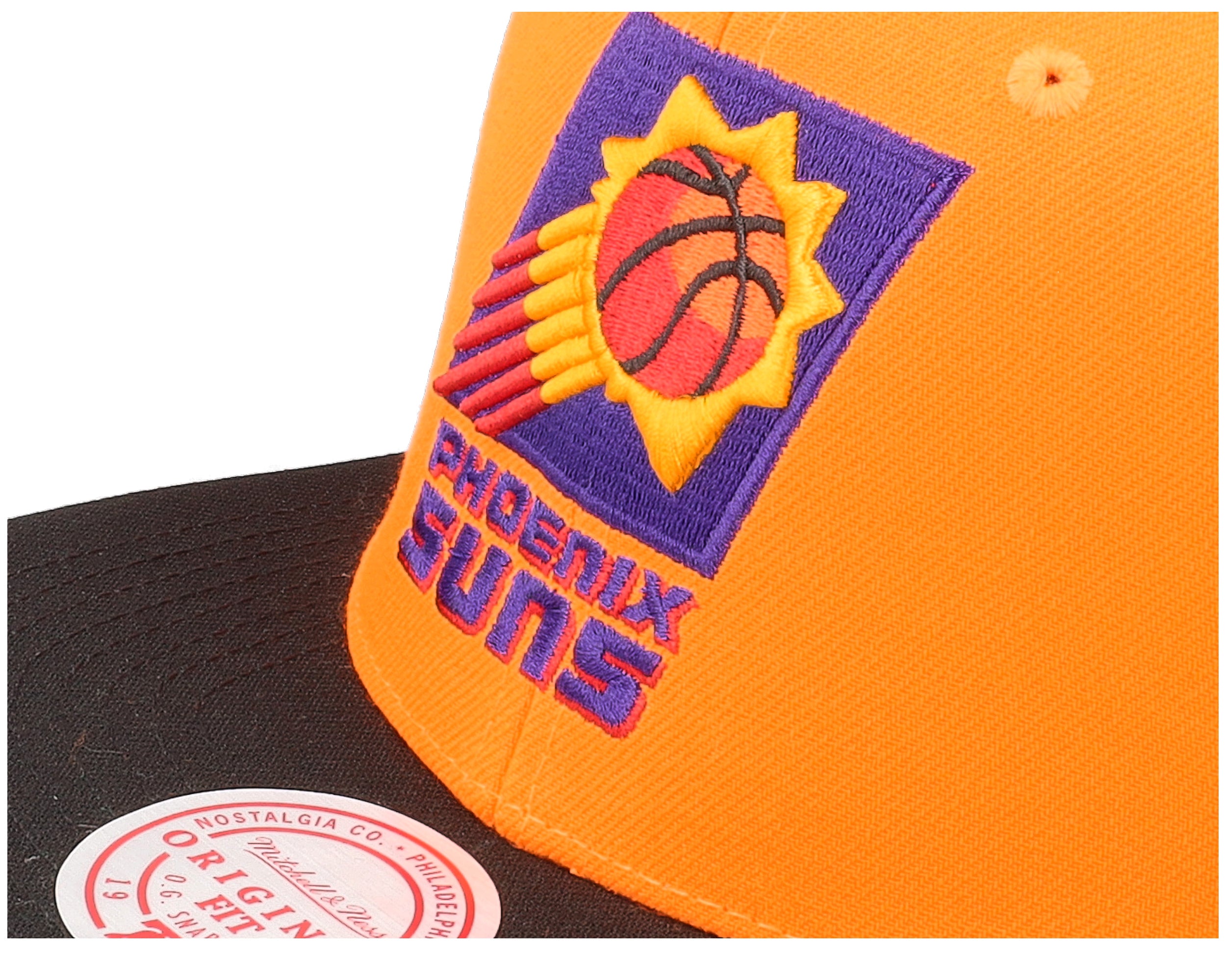 MENS MITCHELL & NESS NBA CORE BASIC SNAPBACK HWC SUNS - ORANGE-BLACK