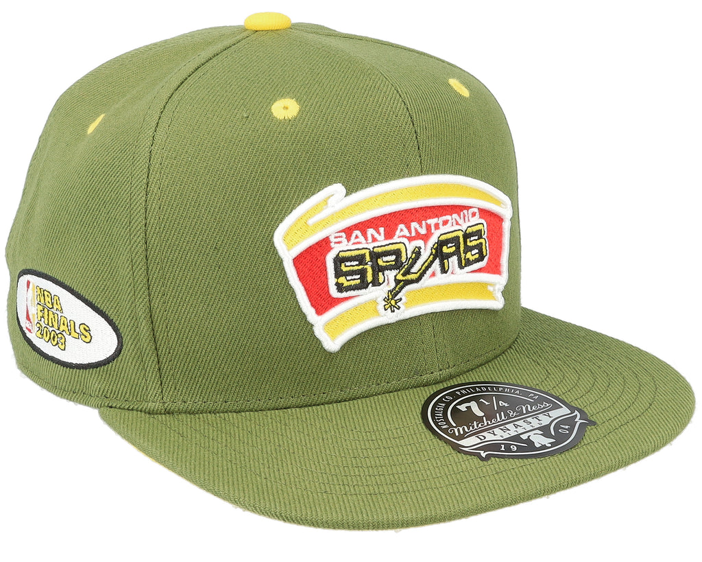 Mens Mitchell & Ness NBA DUSTY OLIVE FITTED HWC SPURS