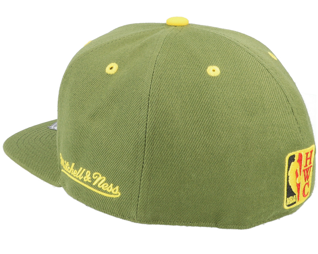 Mens Mitchell & Ness NBA DUSTY OLIVE FITTED HWC SPURS