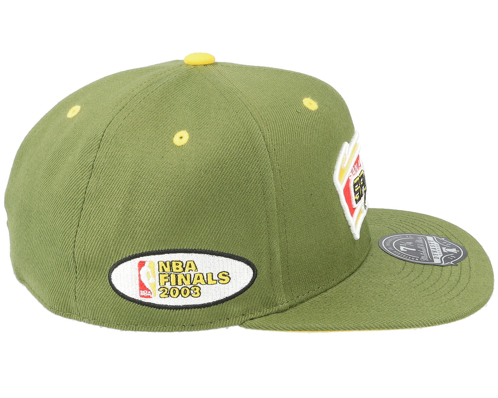 Mens Mitchell & Ness NBA DUSTY OLIVE FITTED HWC SPURS