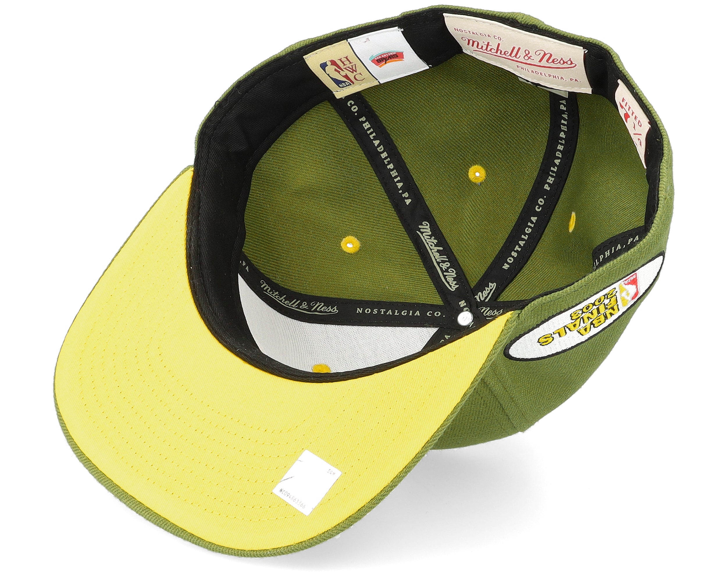 Mens Mitchell & Ness NBA DUSTY OLIVE FITTED HWC SPURS