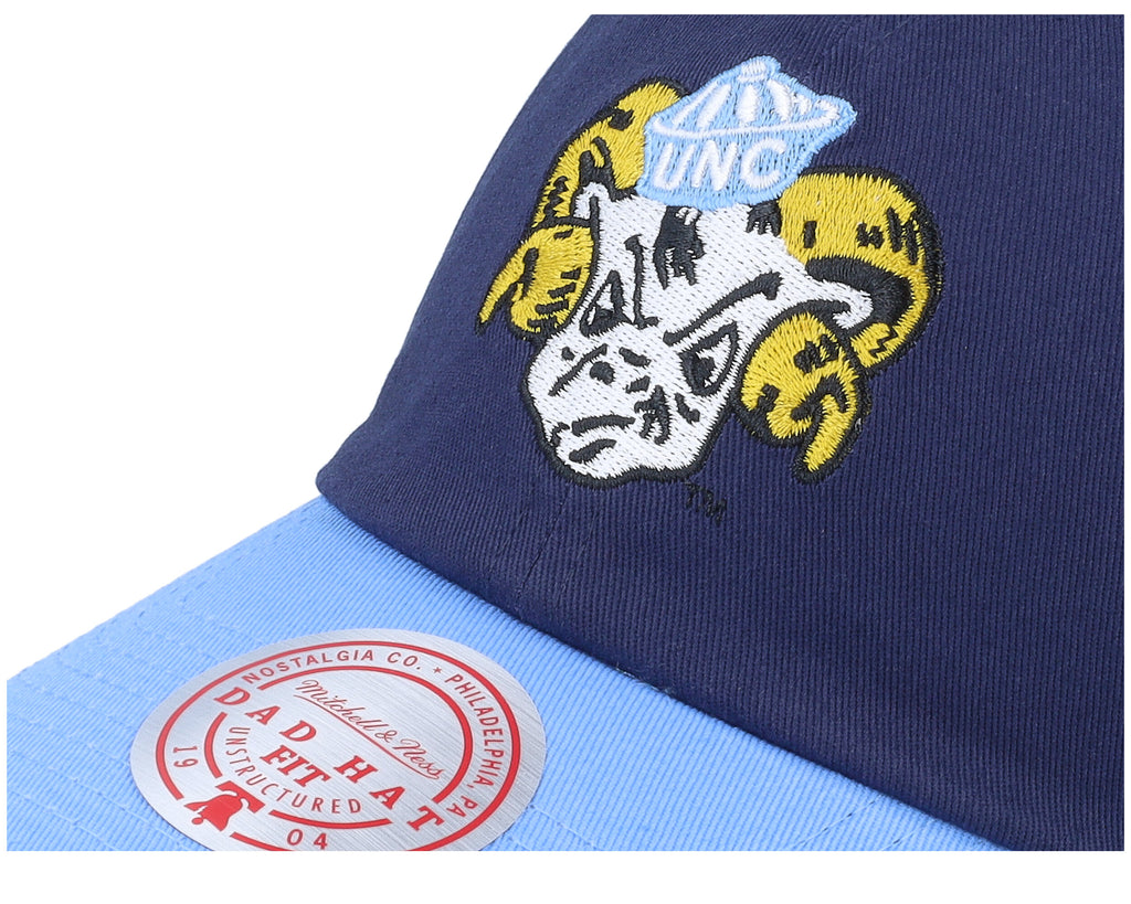 Mens Mitchell & Ness NCAA TEAM 2 TONE 2.0 DAD STRAPBACK NORTH CAROLINA