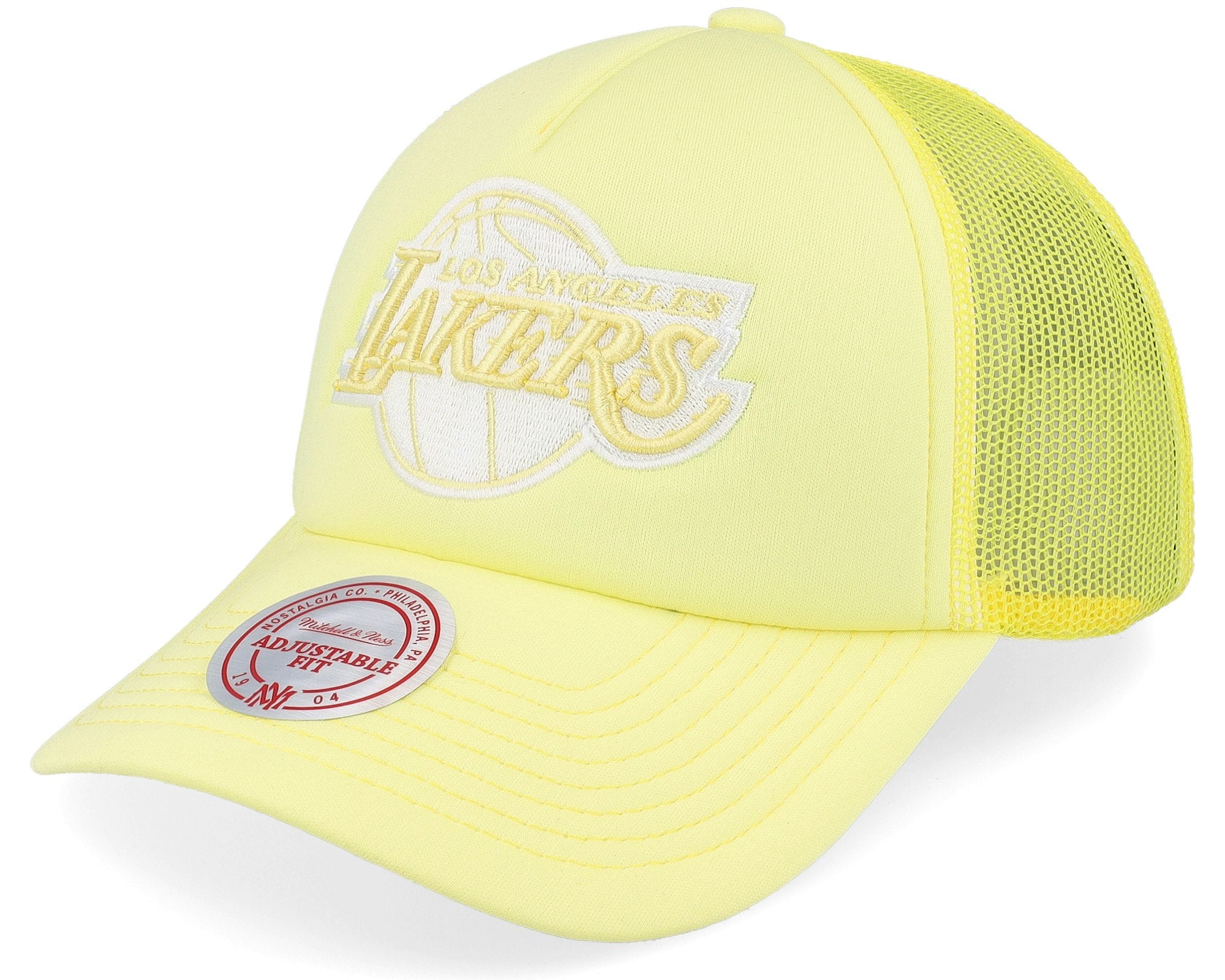 MENS MITCHELL & NESS NBA PASTEL TRUCKER SNAPBACK LAKERS - YELLOW