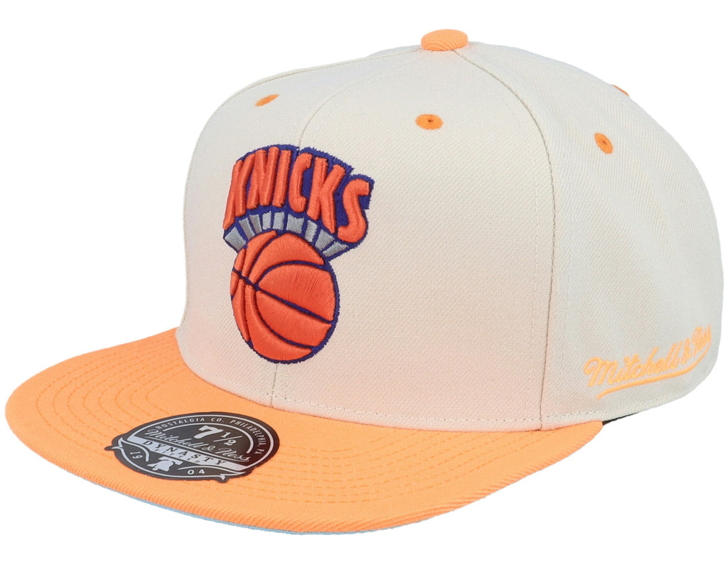 MENS MITCHELL & NESS NBA HOP ON FITTED NBA KNICKS - OFF WHITE