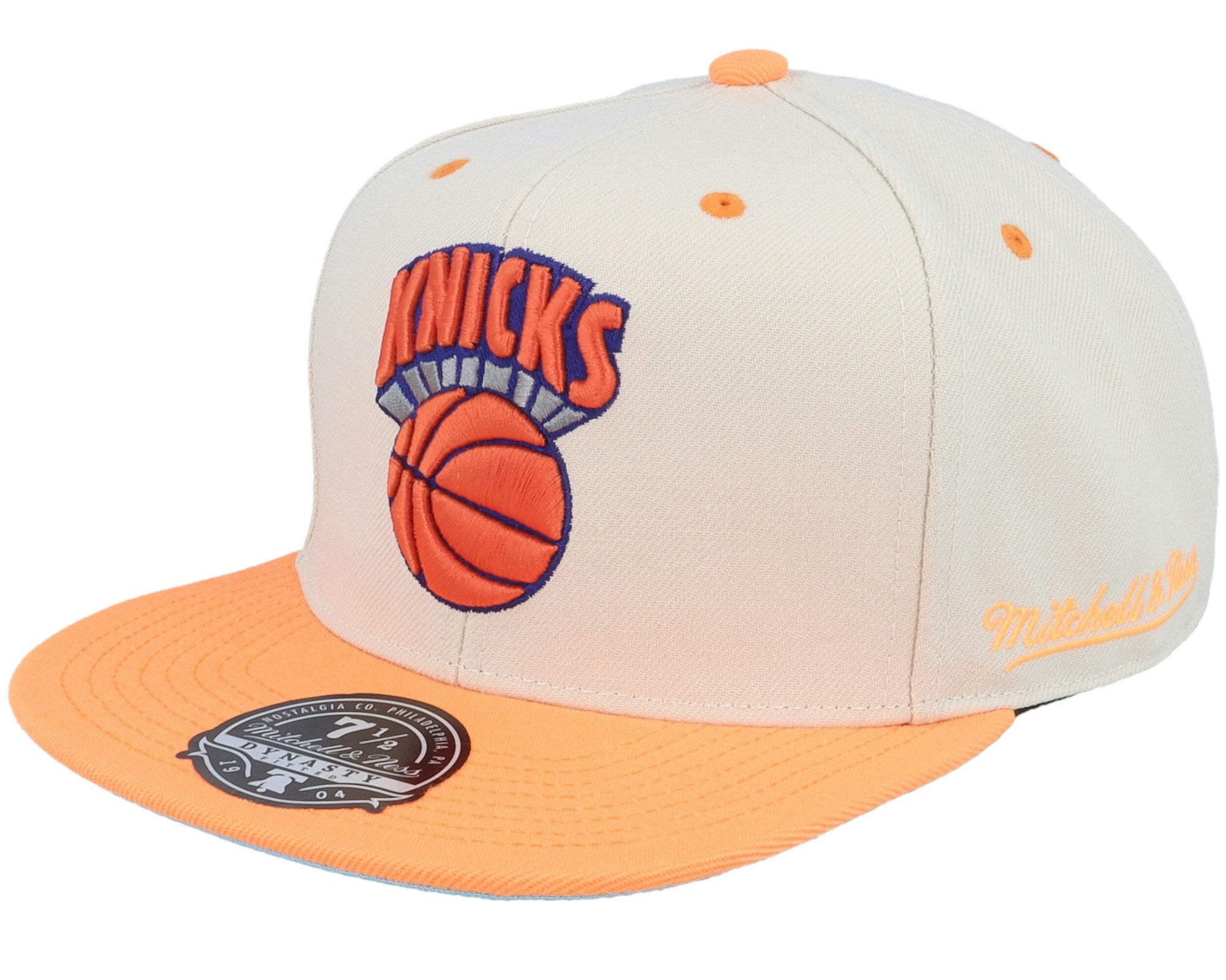 MENS MITCHELL & NESS NBA HOP ON FITTED NBA KNICKS - OFF WHITE