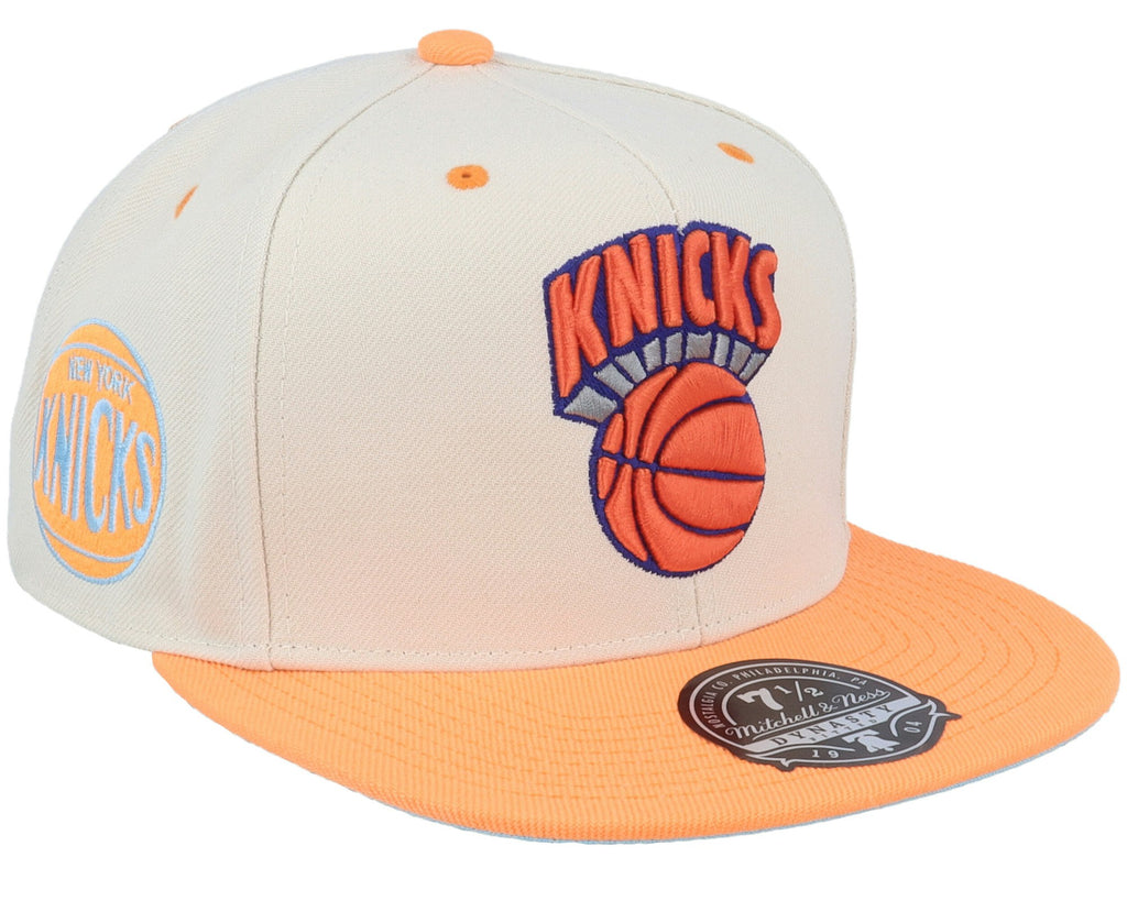 MENS MITCHELL & NESS NBA HOP ON FITTED NBA KNICKS - OFF WHITE