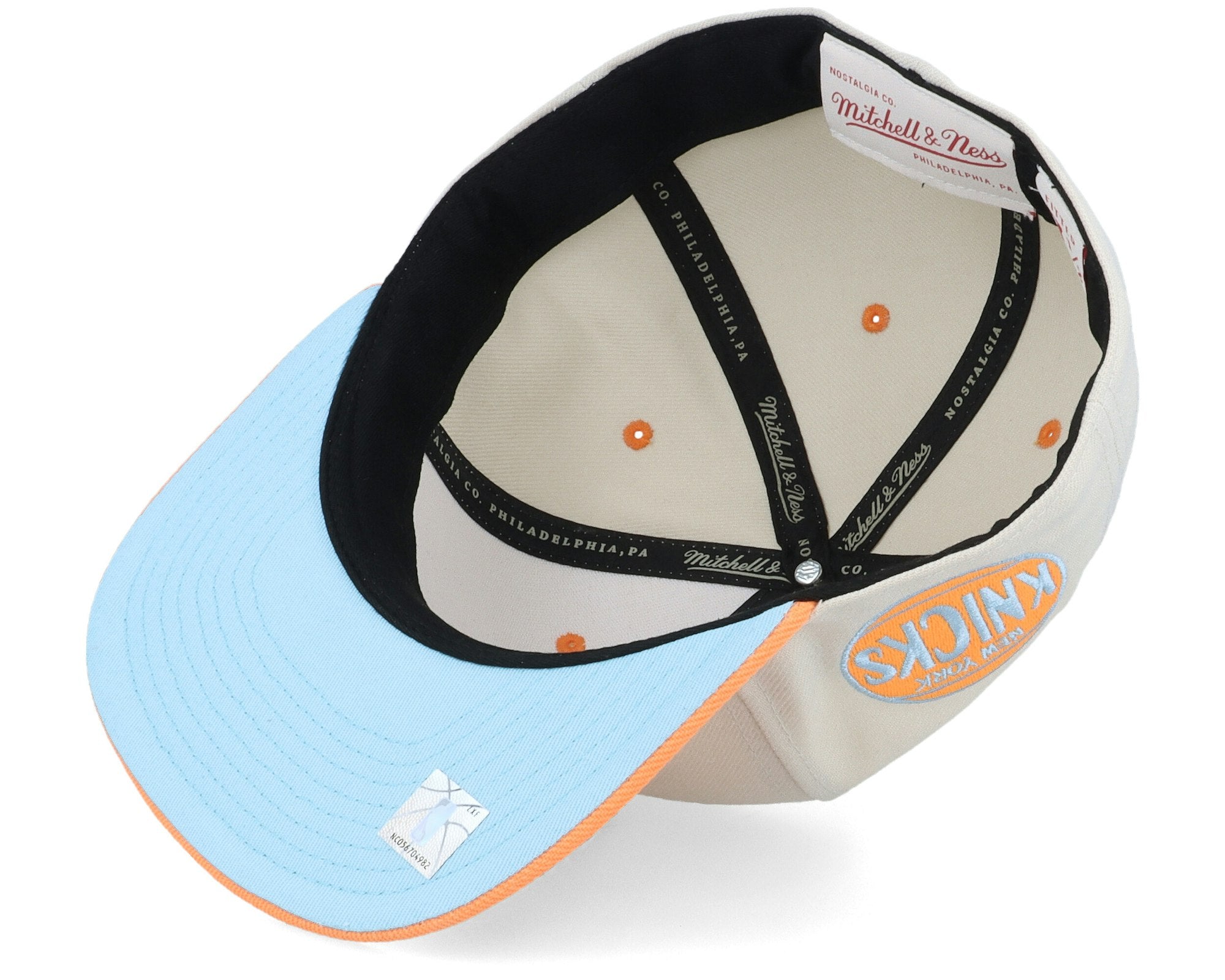 MENS MITCHELL & NESS NBA HOP ON FITTED NBA KNICKS - OFF WHITE