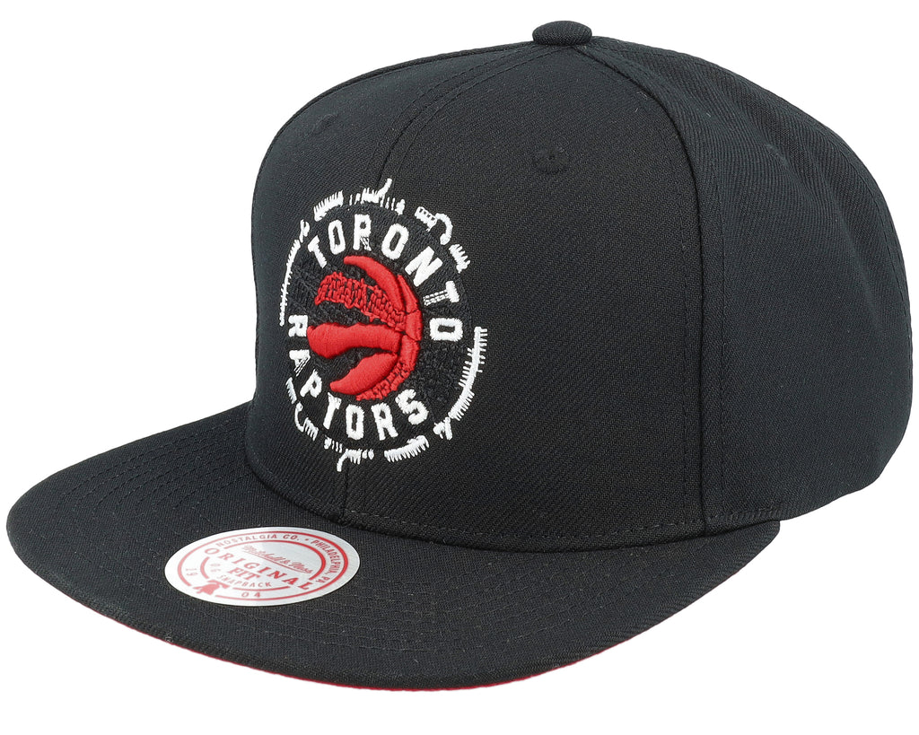 Mens Mitchell & Ness NBA EMBROIDERY GLITCH SNAPBACK RAPTORS