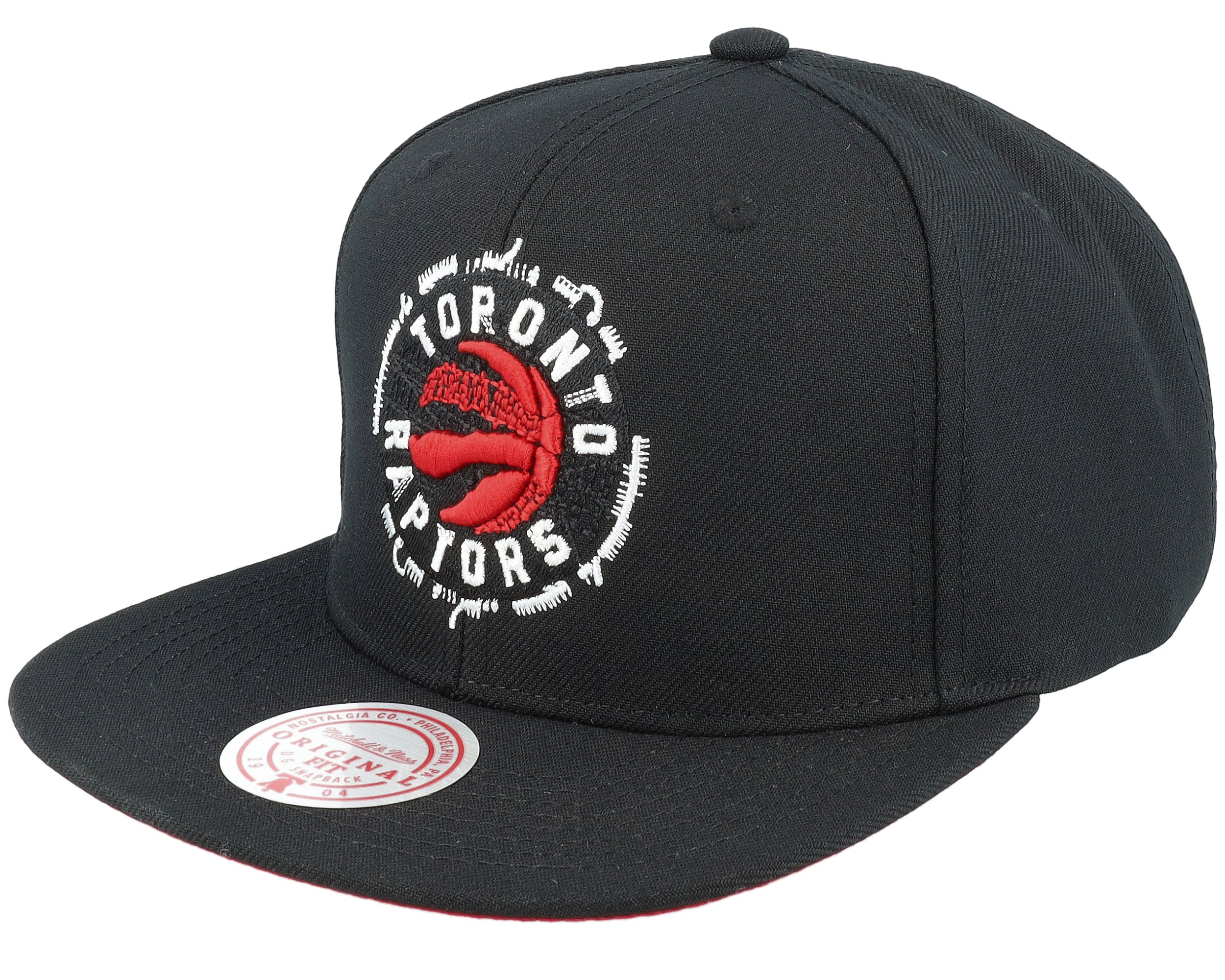 Mens Mitchell & Ness NBA EMBROIDERY GLITCH SNAPBACK RAPTORS