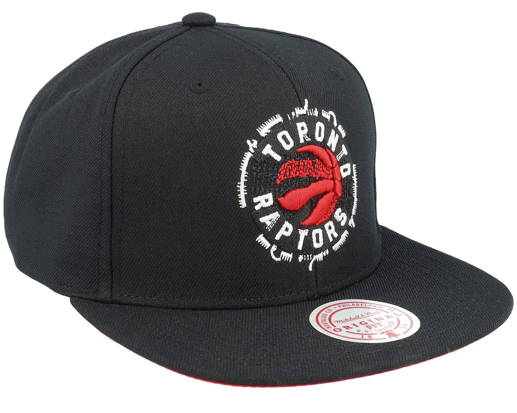 Mens Mitchell & Ness NBA EMBROIDERY GLITCH SNAPBACK RAPTORS