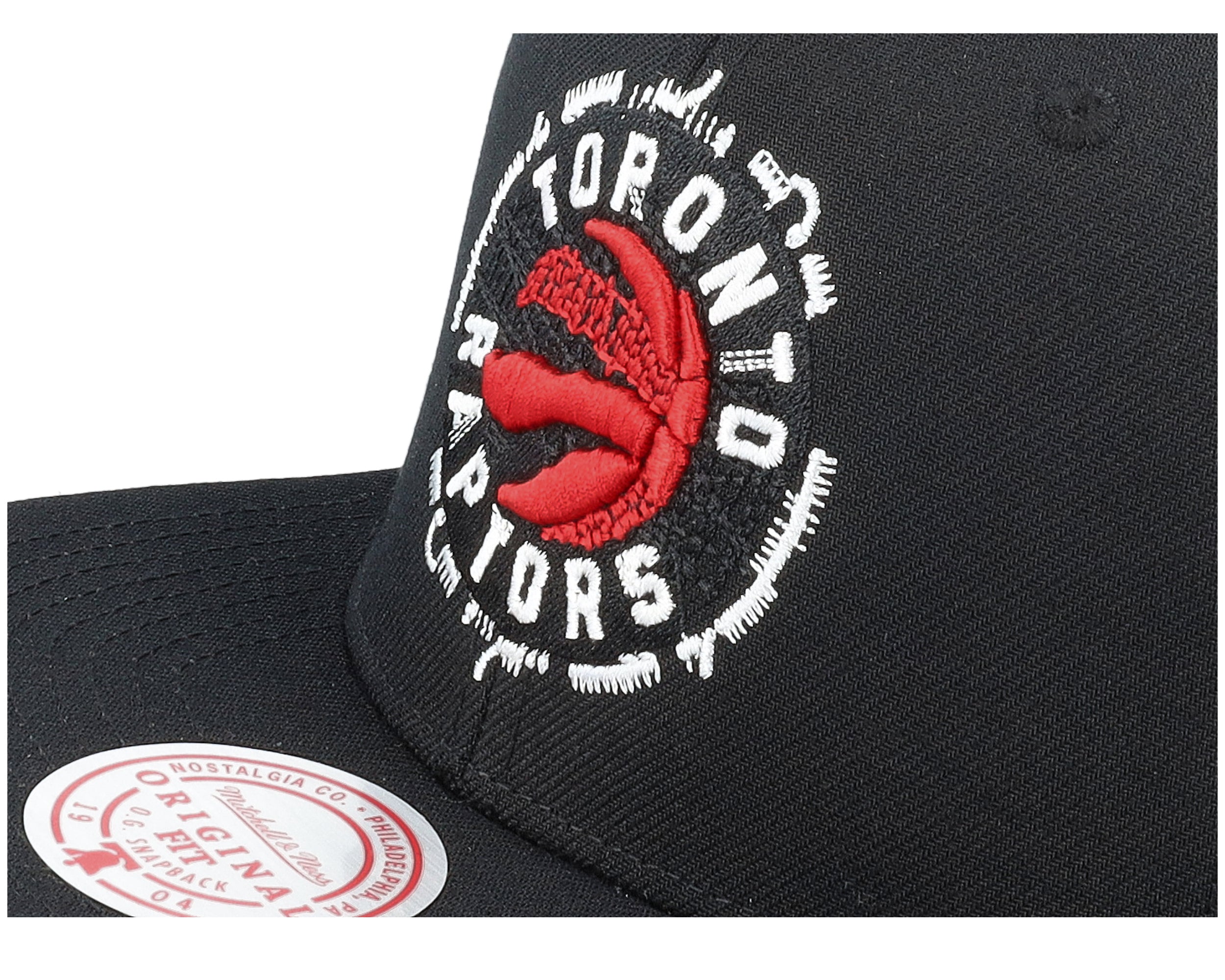 Mens Mitchell & Ness NBA EMBROIDERY GLITCH SNAPBACK RAPTORS