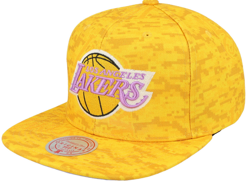 Mens MITCHELL & NESS NBA TEAM DIGI CAMO SNAPBACK HWC LAKERS