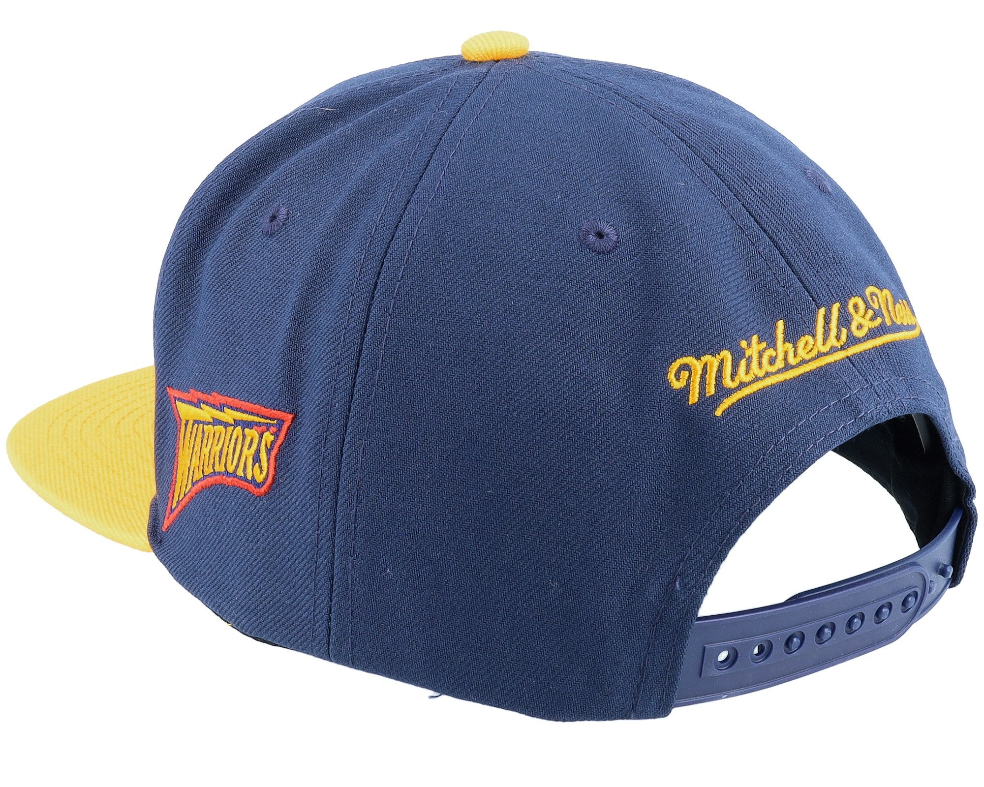 MENS MITCHELL & NESS NBA LOGO BLUR SNAPBACK HWC WARRIORS - BLUE-YELLOW