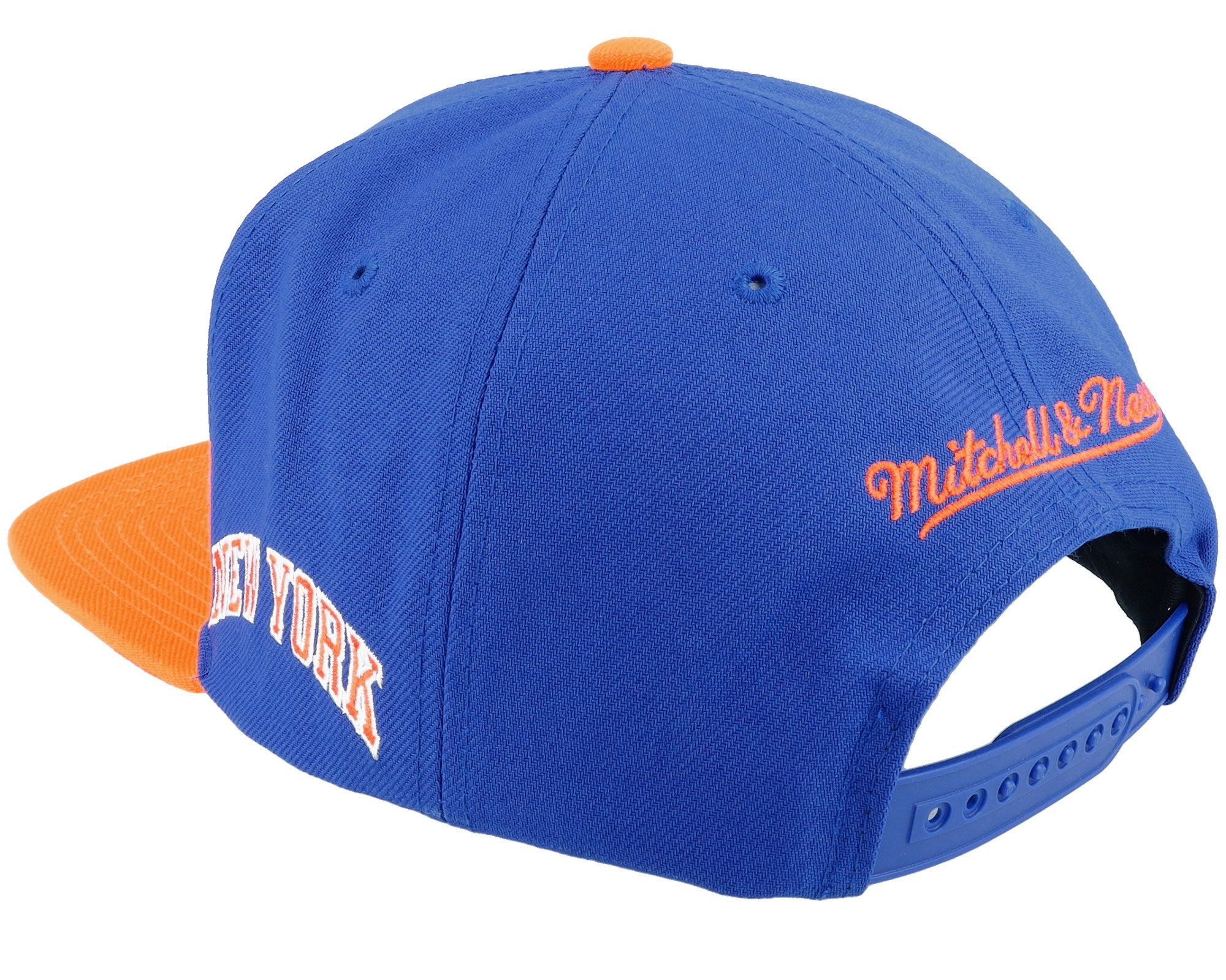 MENS MITCHELL & NESS NBA LOGO BLUR SNAPBACK HWC KNICKS - BLUE-ORANGE