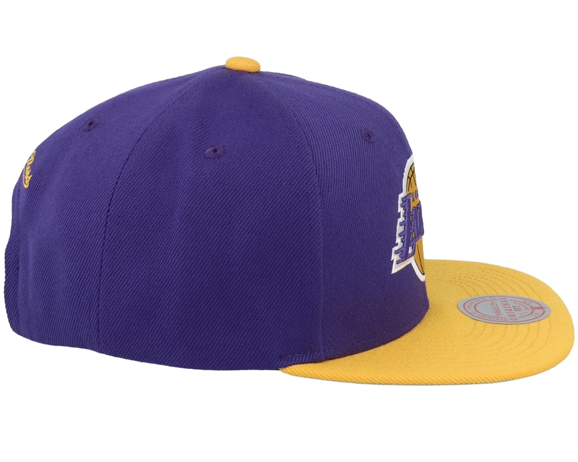 MENS MITCHELL & NESS NBA PATCH OVERLOAD SNAPBACK LAKERS - PURPLE-YELLOW