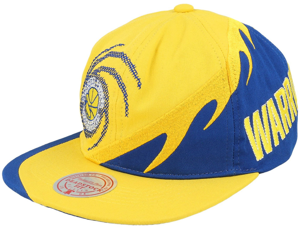 MENS MITCHELL & NESS NBA SPIRAL DEADSTOCK SNAPBACK HWC WARRIORS - YELLOW