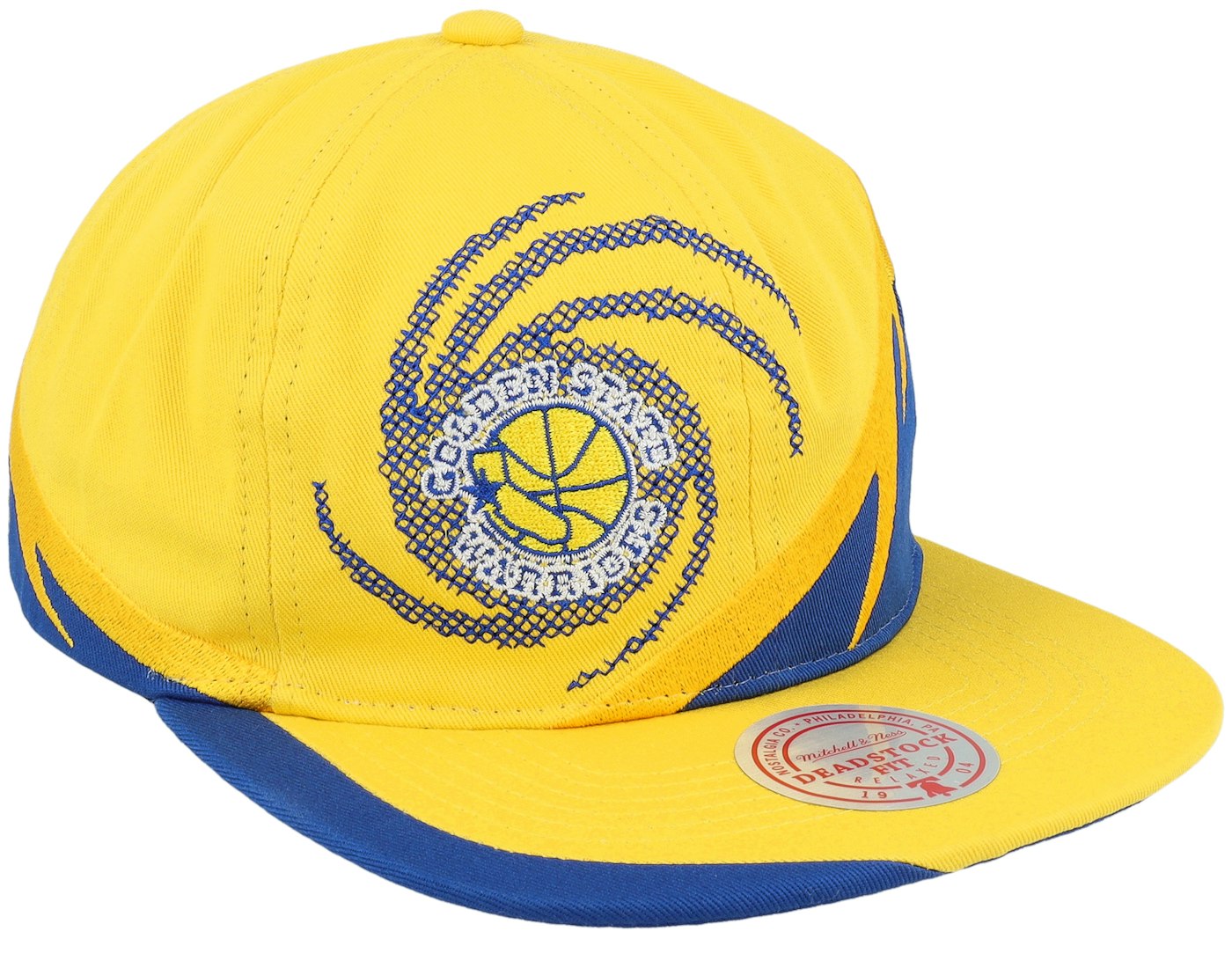 MENS MITCHELL & NESS NBA SPIRAL DEADSTOCK SNAPBACK HWC WARRIORS - YELLOW