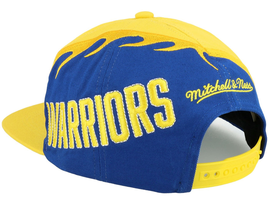 MENS MITCHELL & NESS NBA SPIRAL DEADSTOCK SNAPBACK HWC WARRIORS - YELLOW