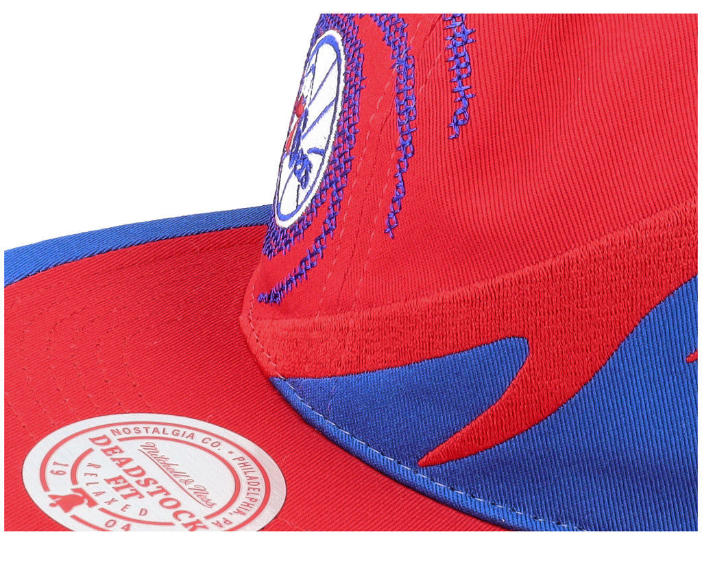 Mens Mitchell & Ness NBA SPIRAL DEADSTOCK SNAPBACK HWC 76ERS