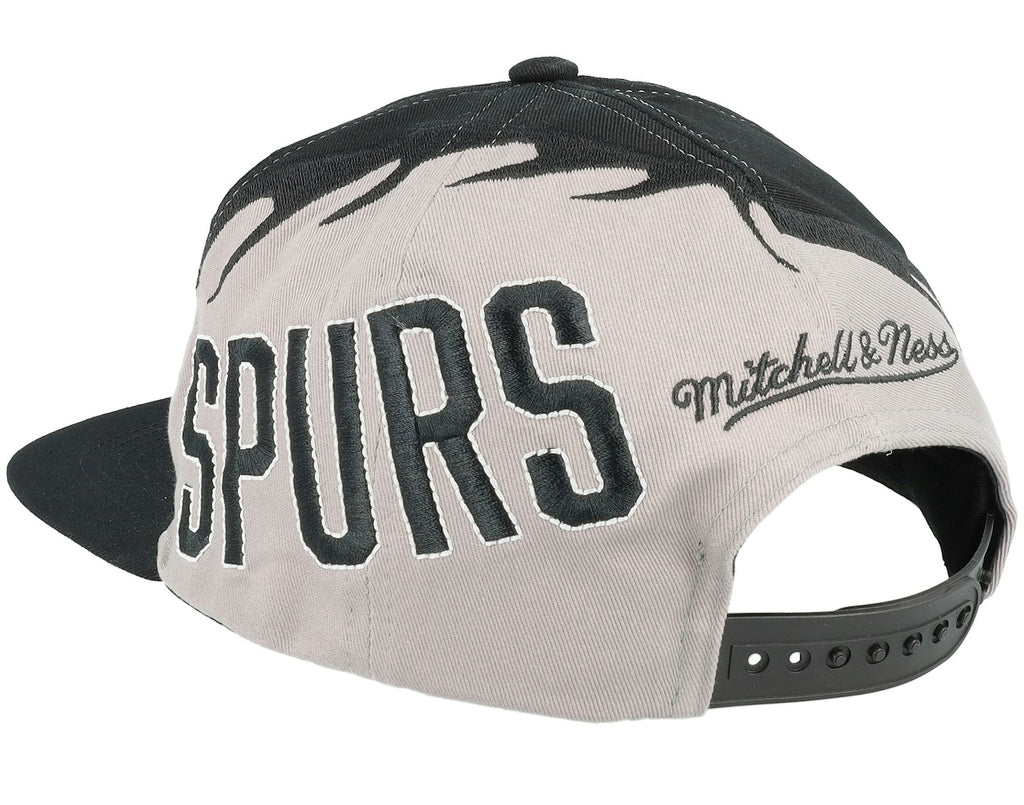 MENS MITCHELL & NESS NBA SPIRAL DEADSTOCK SNAPBACK HWC SPURS - BLACK