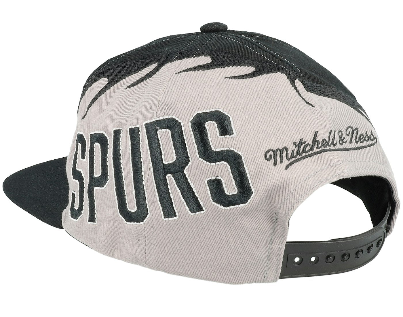 MENS MITCHELL & NESS NBA SPIRAL DEADSTOCK SNAPBACK HWC SPURS - BLACK
