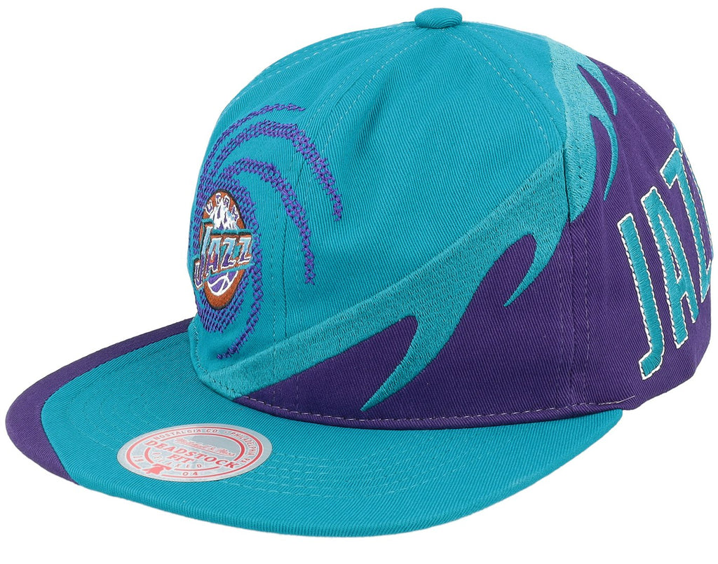 MENS MITCHELL & NESS NBA SPIRAL DEADSTOCK SNAPBACK HWC JAZZ - TEAL