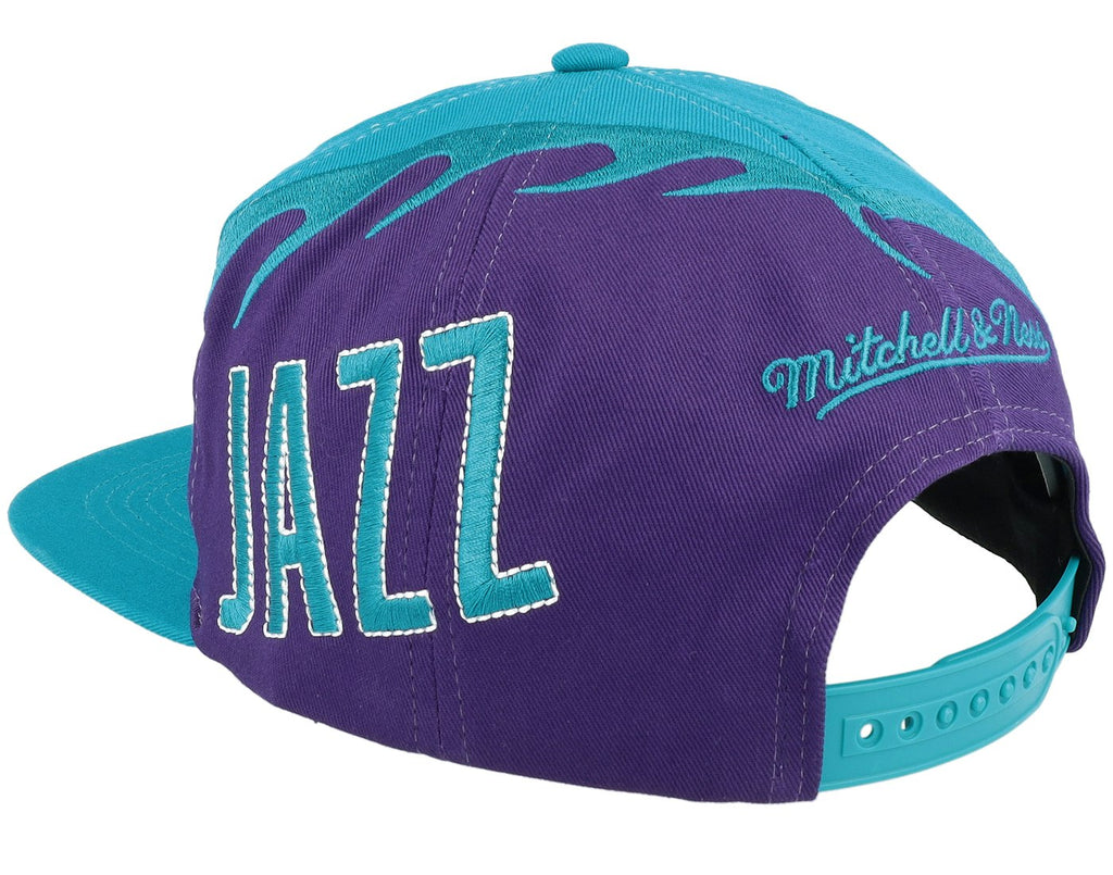 MENS MITCHELL & NESS NBA SPIRAL DEADSTOCK SNAPBACK HWC JAZZ - TEAL