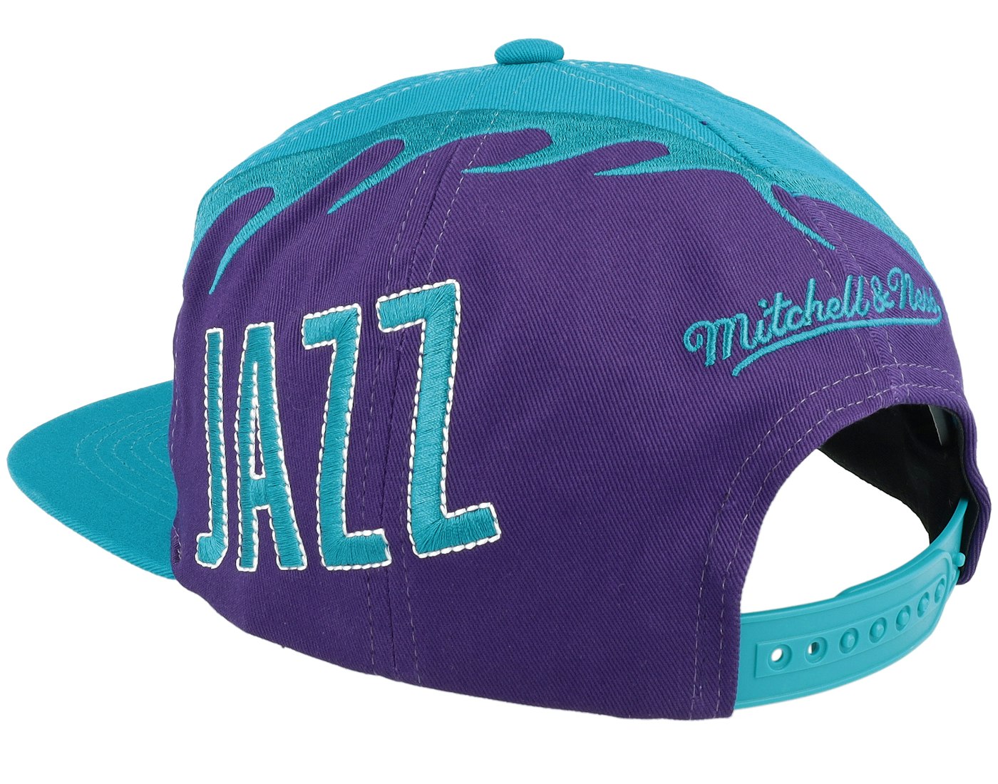 MENS MITCHELL & NESS NBA SPIRAL DEADSTOCK SNAPBACK HWC JAZZ - TEAL