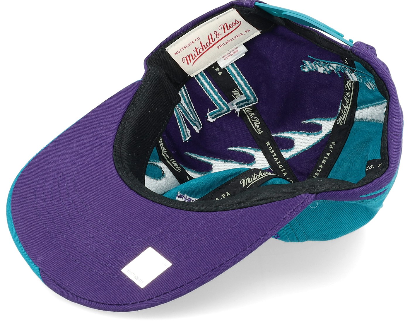 MENS MITCHELL & NESS NBA SPIRAL DEADSTOCK SNAPBACK HWC JAZZ - TEAL