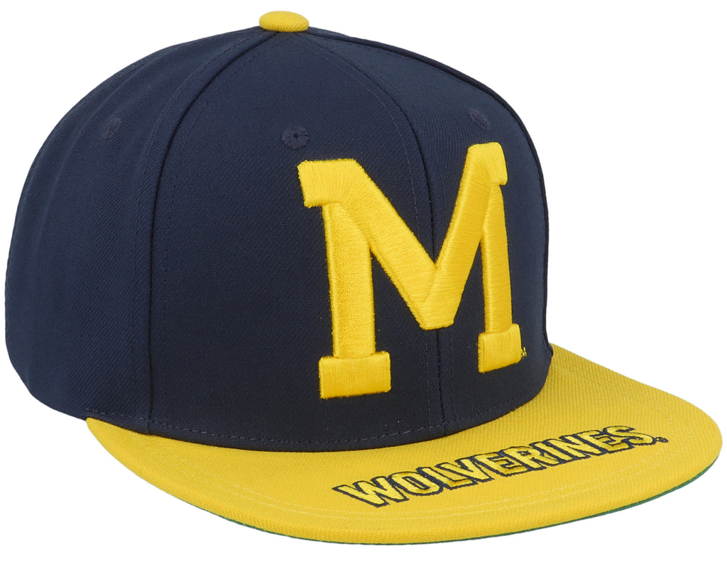 Mens Mitchell & Ness NCAA LOGO BILL SNAPBACK MICHIGAN