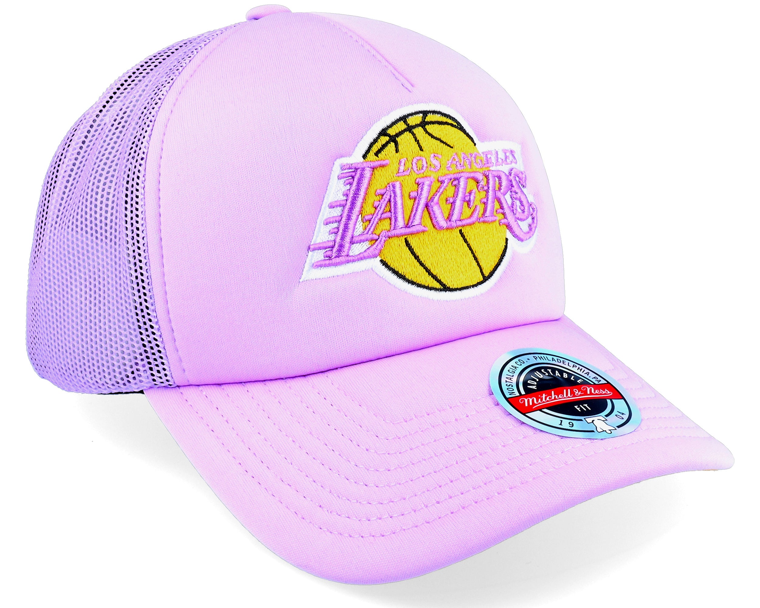 Mens MITCHELL & NESS NBA KEEP ON TRUCKIN TRUCKER HWC LAKERS