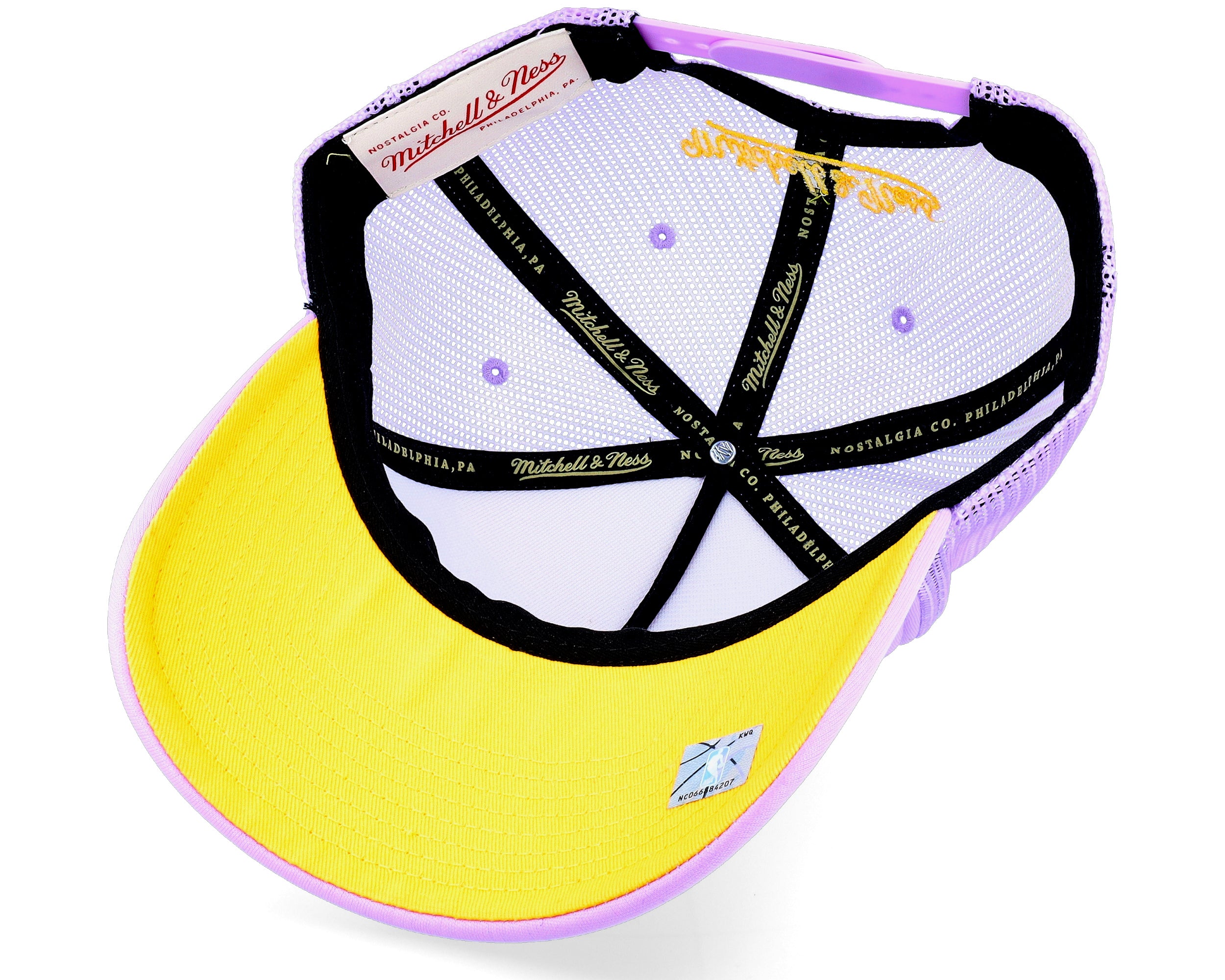 Mens MITCHELL & NESS NBA KEEP ON TRUCKIN TRUCKER HWC LAKERS