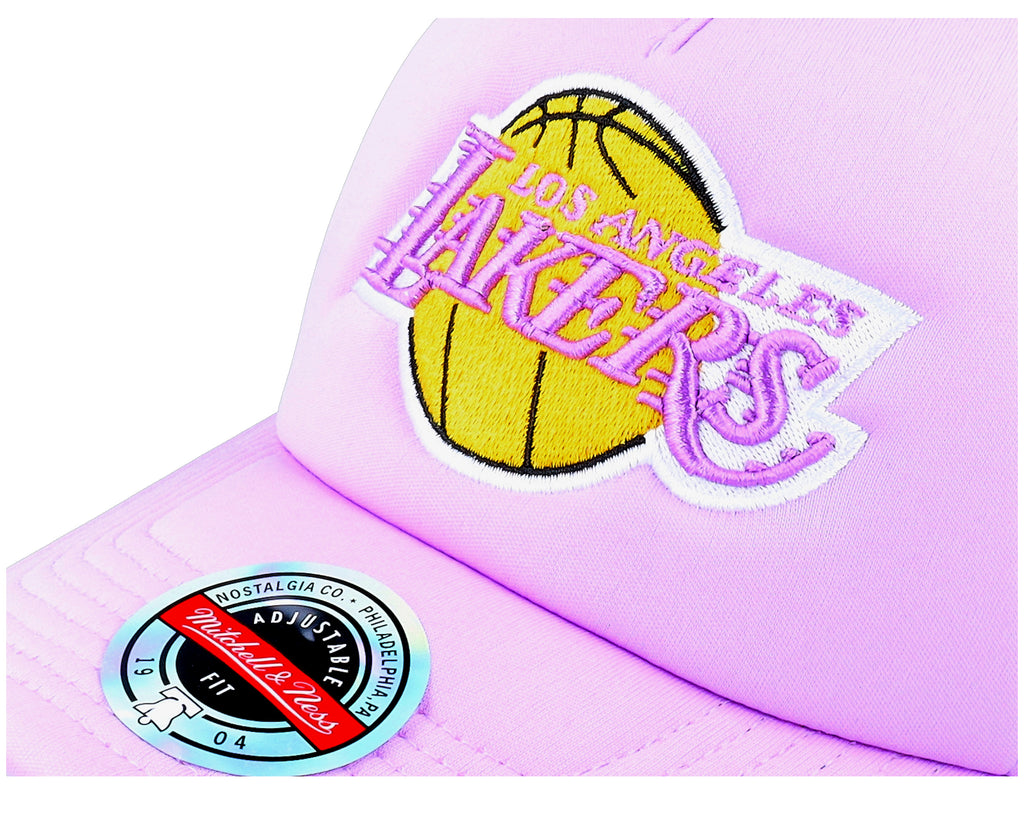 Mens MITCHELL & NESS NBA KEEP ON TRUCKIN TRUCKER HWC LAKERS