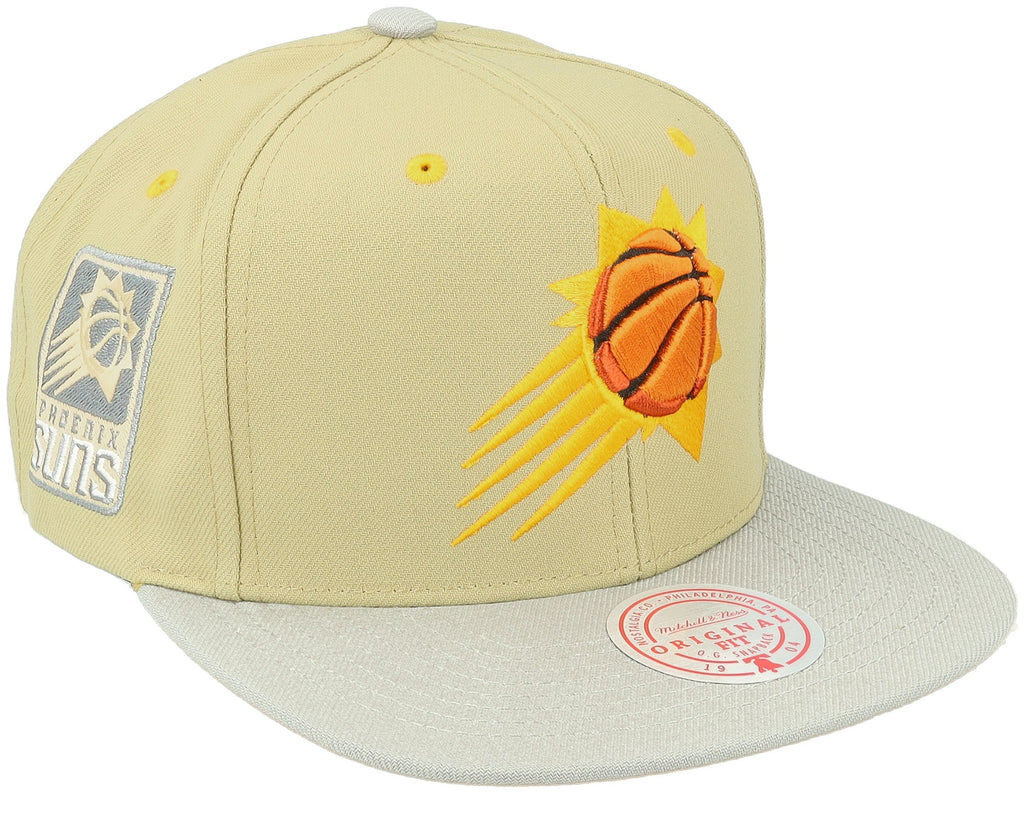 MENS MITCHELL & NESS NBA CLASSIC CANVAS SNAPBACK SUNS - TAN