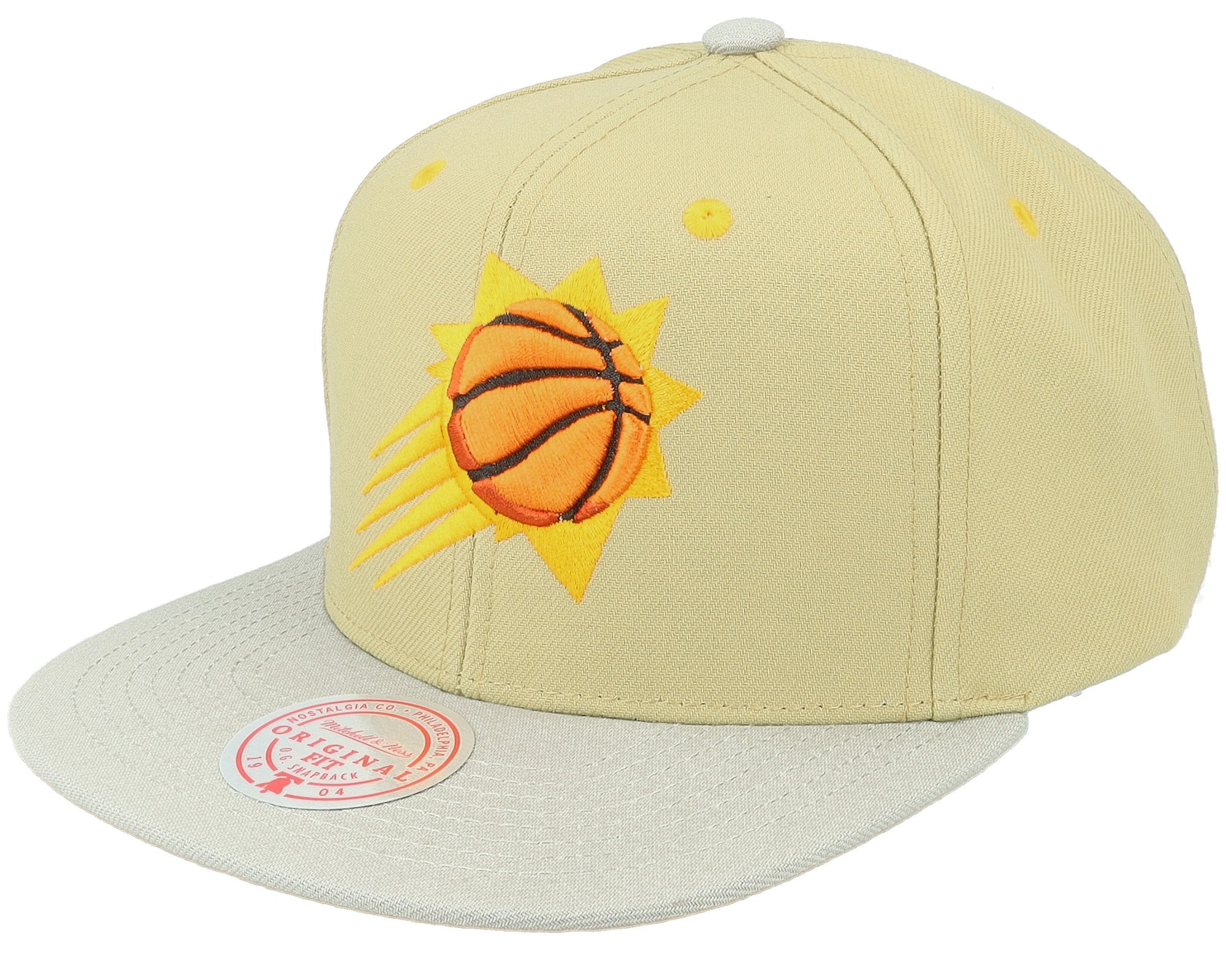 MENS MITCHELL & NESS NBA CLASSIC CANVAS SNAPBACK SUNS - TAN
