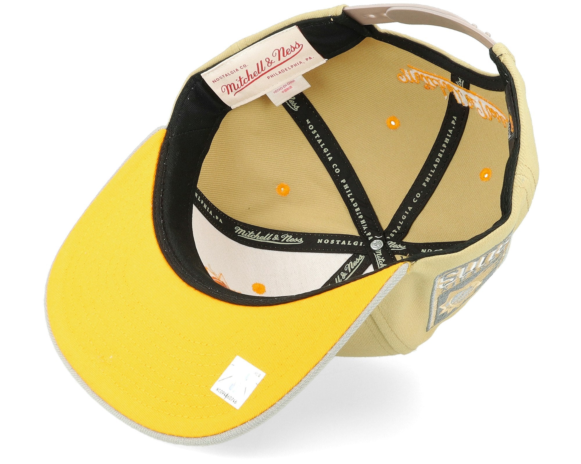 MENS MITCHELL & NESS NBA CLASSIC CANVAS SNAPBACK SUNS - TAN