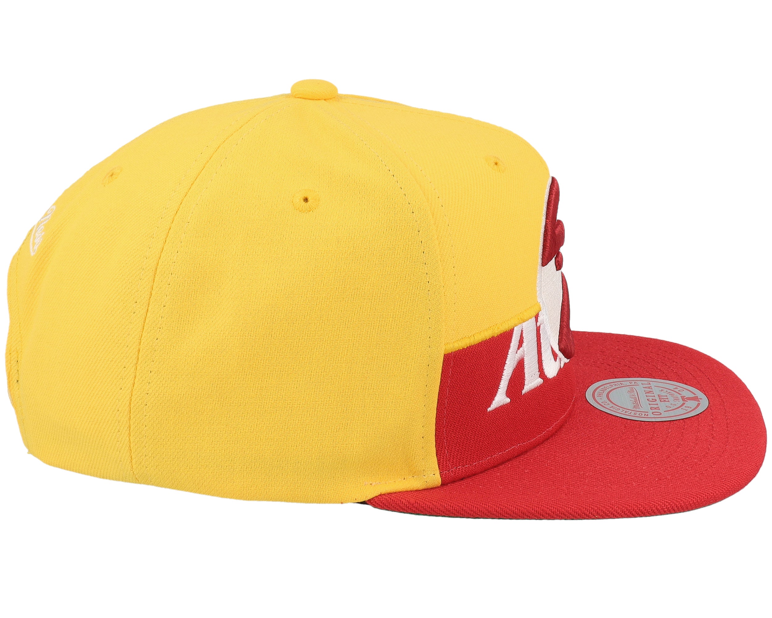 Mens Mitchell & Ness NBA HALF N HALF SNAPBACK HWC HAWKS