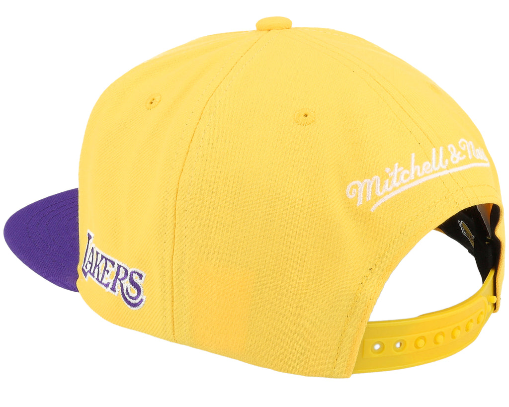 Mens Mitchell & Ness NBA HALF N HALF SNAPBACK LAKERS